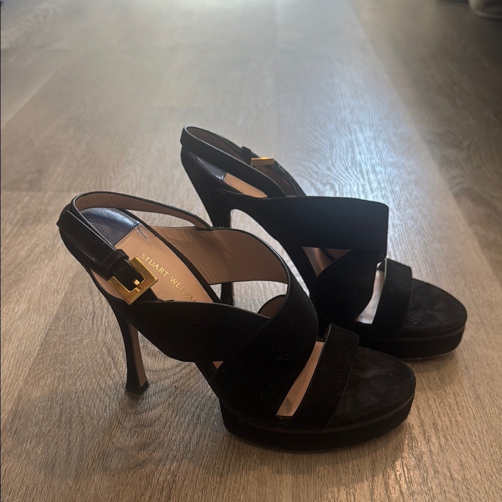 Stuart Weitzman Black Platform Heels